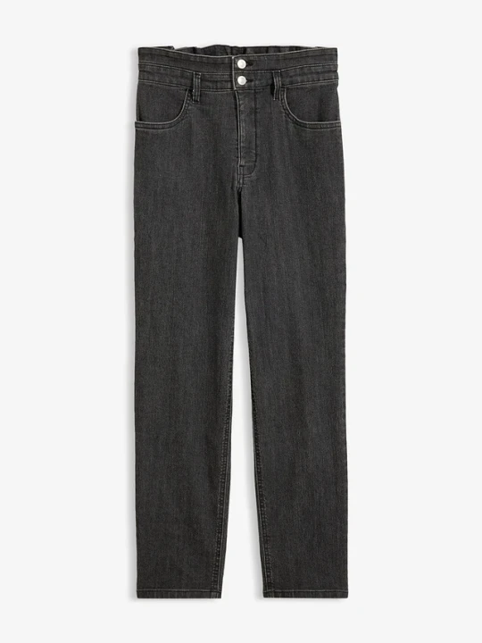 Obrázek produktu Jeansy mom, high waist, wygodny pas BonPrix szary