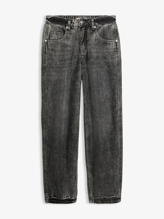 Obrázek produktu Jeansy o kroju balonowym, średni stan, super soft, cropped BonPrix szary