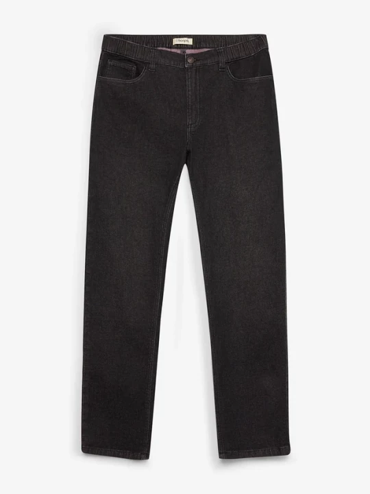 Obrázek produktu Jeansy regular fit z elastycznym pasem, straight BonPrix czarny
