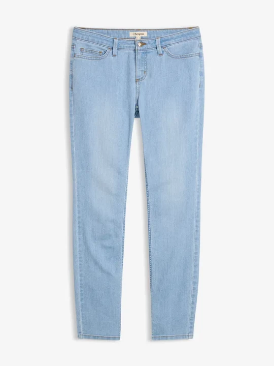 Obrázek produktu Jeansy skinny ze stretchem, mid waist BonPrix zielony