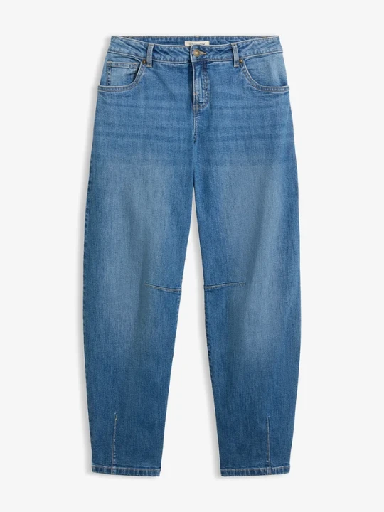 Obrázek produktu Jeansy typu barrel, mid waist BonPrix niebieski