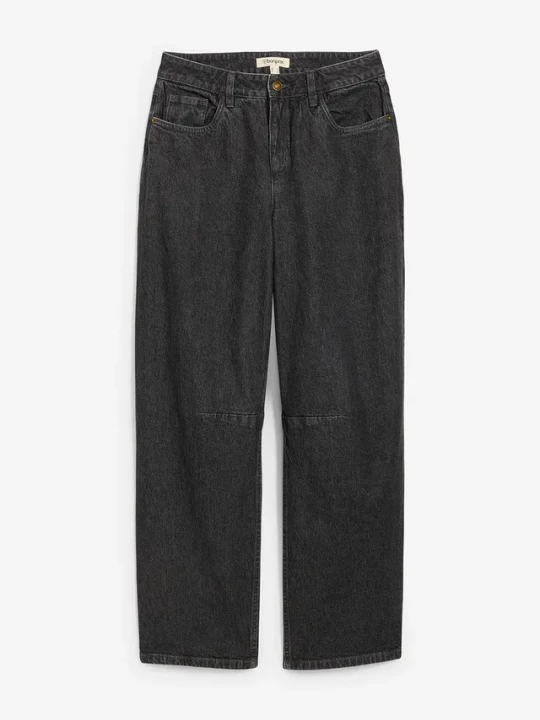 Obrázek produktu Jeansy typu barrel, mid waist BonPrix szary