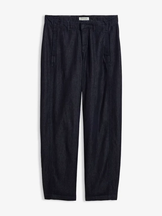 Obrázek produktu Jeansy typu barrel, mid waist, z regulowanym pasem BonPrix niebieski
