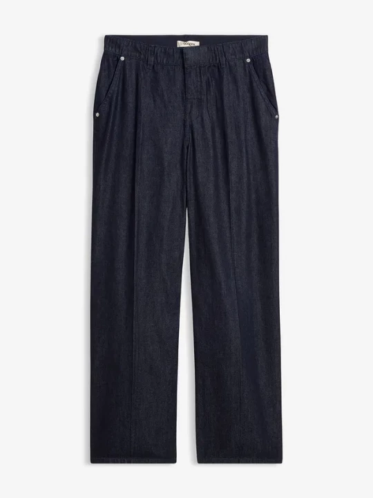 Obrázek produktu Jeansy wide leg, straight BonPrix niebieski