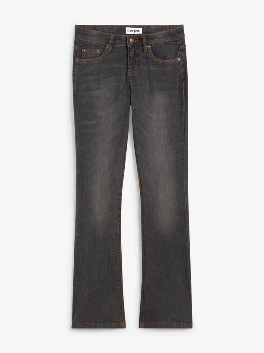Obrázek produktu Jeansy ze stretchem o kroju bootcut, mid waist BonPrix czarny