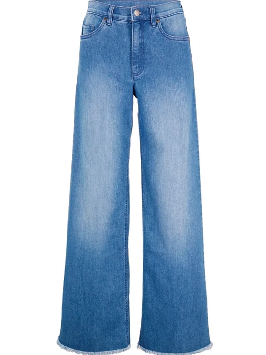 Obrázek produktu Jeansy ze stretchem wide leg, high waist BonPrix niebieski