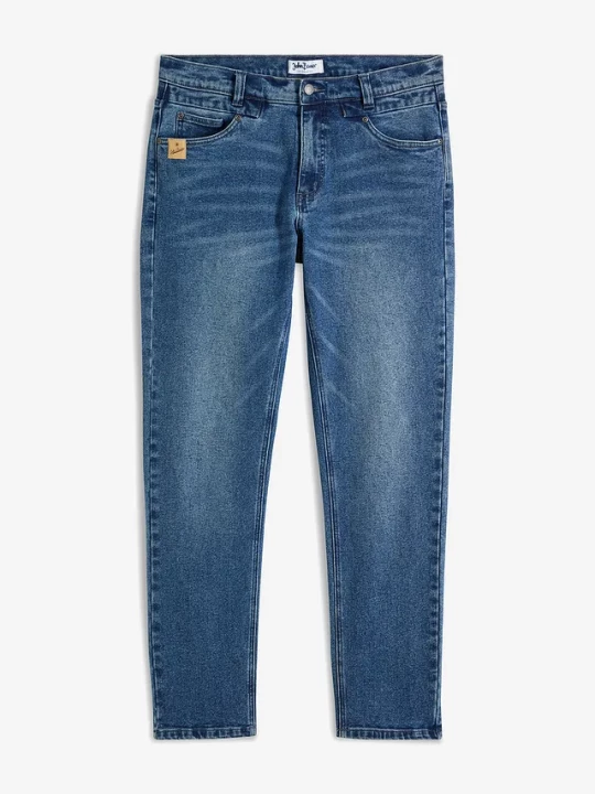 Obrázek produktu Jeansy ze stretchem z wysokiej jakości grubego denimu, regular fit, prosta nogawka BonPrix niebieski