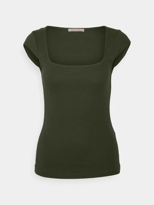 Obrázek produktu Jednoduché tričko Anna Field By Zalando tmavě zelená