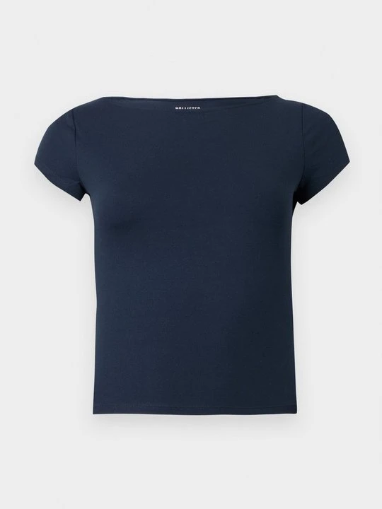Obrázek produktu Jednoduché tričko Hollister Co. tmavě modrá