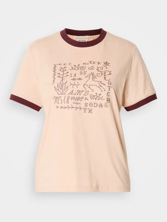Obrázek produktu Jednoduché tričko Scotch & Soda světle růžová