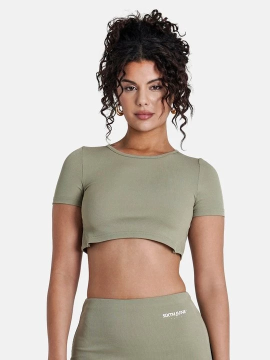 Obrázek produktu Jednoduché tričko Sixth June khaki
