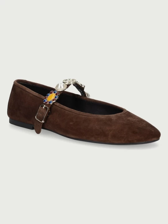 Obrázek produktu Jeffrey Campbell baleríny nubukové Amarissa hnědá