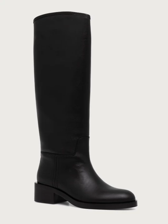 Obrázek produktu Jeffrey Campbell kozačky nad kolena dámské kožené REINING-2 černá