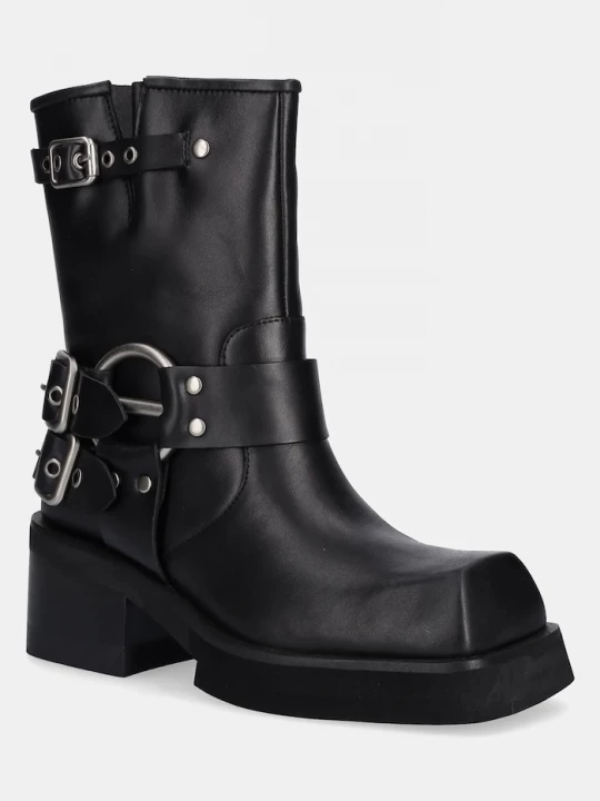 Obrázek produktu Jeffrey Campbell Kožené kotníkové boty STUBBORN černá
