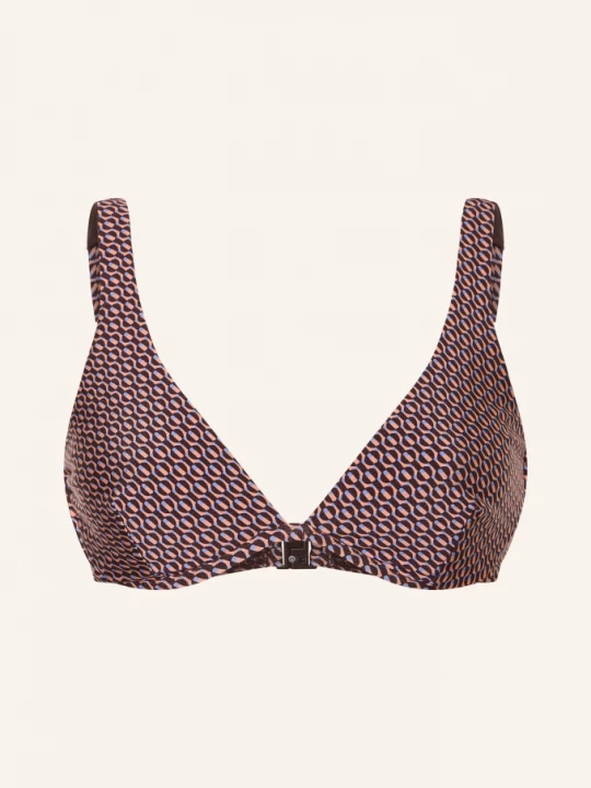 Obrázek produktu Jets Australia Bikini Top S Ramínky Desert Geo tmavě hnědá / tmavě oranžová / modrá