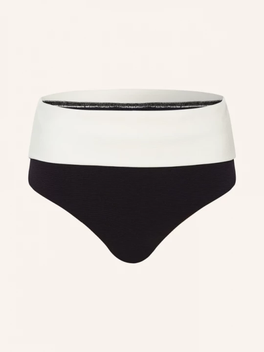Obrázek produktu Jets Australia High Waist Bikinové Kalhotky Isla Rib černá / krémová