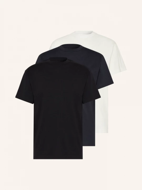 Obrázek produktu Jil Sander Balení 3 Ks Triček černá / tmavě modrá / bílá