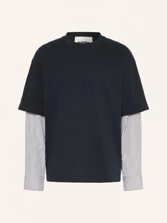 Obrázek produktu Jil Sander Dlouhé Rukávy Z Kombinace Materiálů černá / bílá