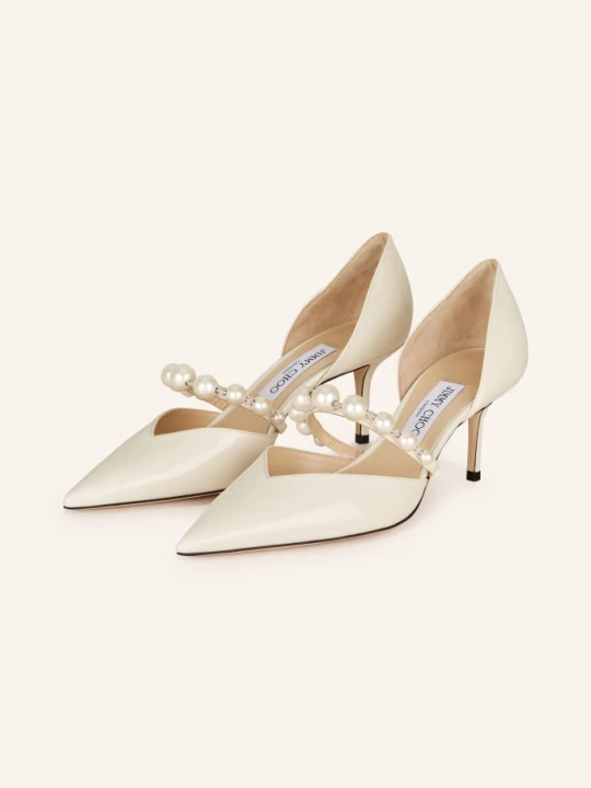 Obrázek produktu Jimmy Choo Lodičky Aurelie 65 S Ozdobnými Perličkami režná