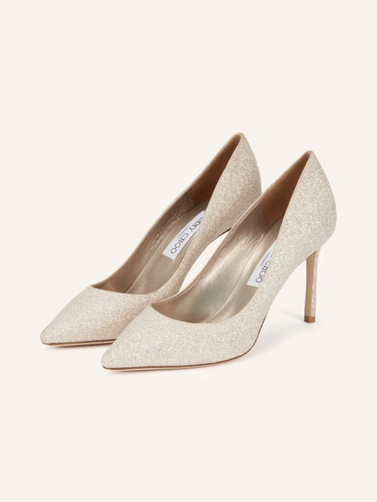 Obrázek produktu Jimmy Choo Lodičky Romy 85 růžová / stříbrná / bílá