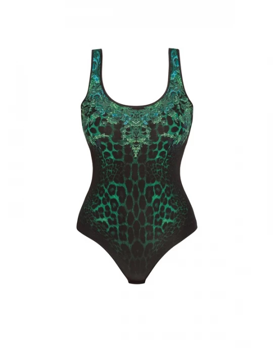 Obrázek produktu JIORO Tričkové body 'LEO NEON GREEN' tmavě zelená / černá