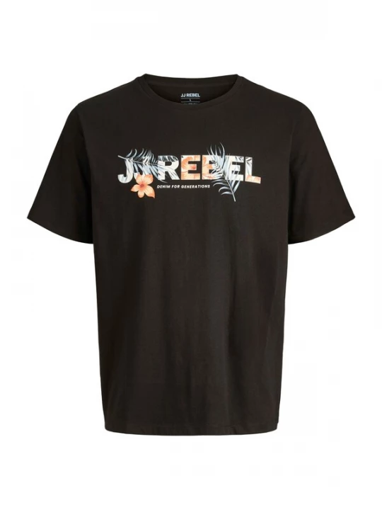 Obrázek produktu JJ Rebel Tričko 'JREBRUSSEL FLOWER' chladná modrá / meruňková / černá / bílá