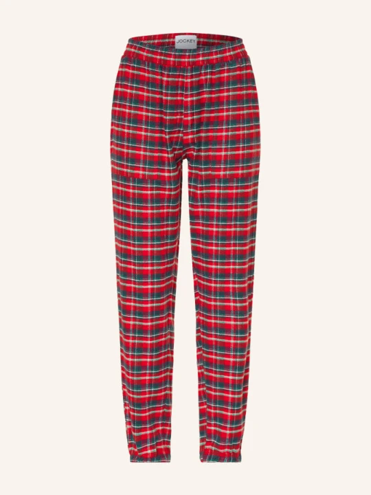 Obrázek produktu Jockey Spací Kalhoty Pure Cotton Z Flanelu červená / tmavě modrá / bílá