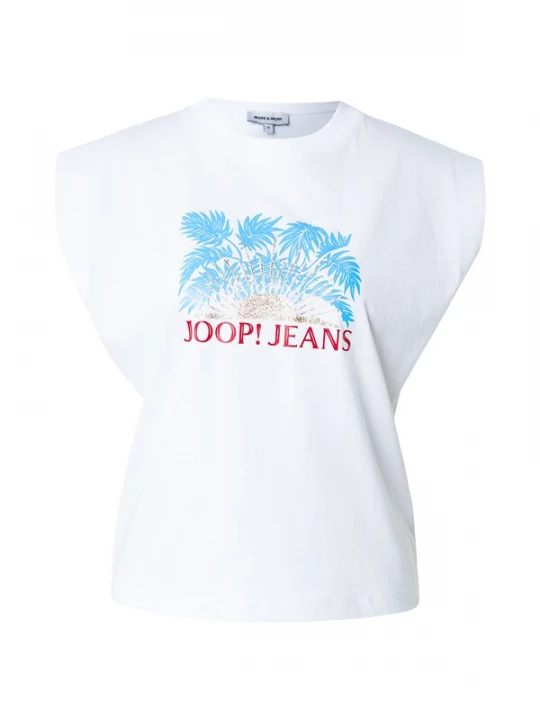 Obrázek produktu JOOP! Jeans Tričko 'Tosha' tmavě béžová / azurová / grenadina / bílá
