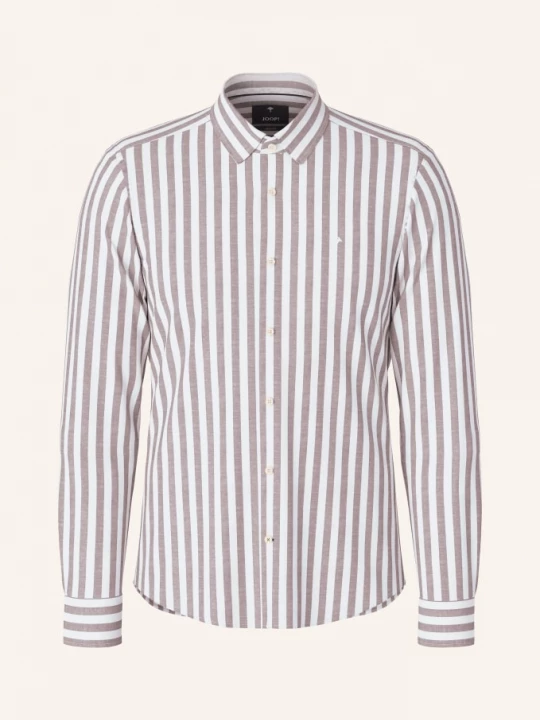 Obrázek produktu Joop! Košile Pit Slim Fit S Lnem tmavě hnědá / bílá