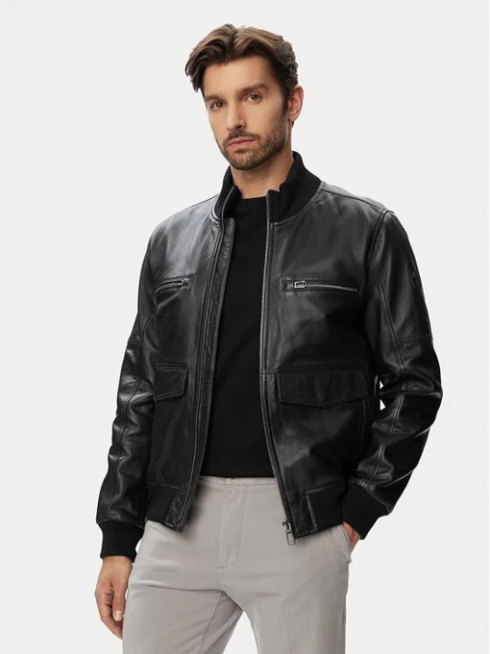 Obrázek produktu JOOP! Kožená bunda Clouson 80100851 Černá Regular Fit