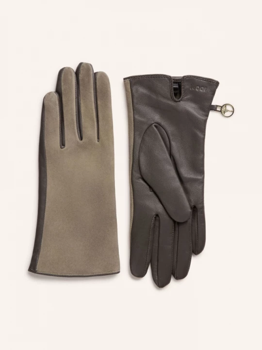 Obrázek produktu Joop! Kožené Rukavice khaki / tmavě šedá