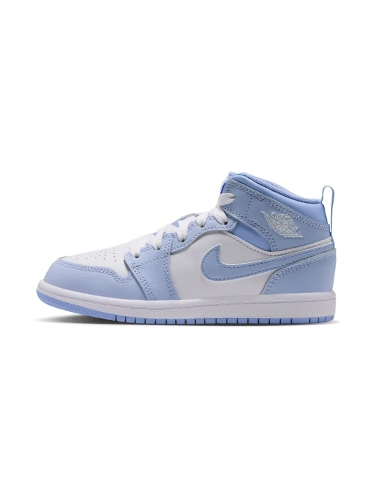 Obrázek produktu Jordan 1 Mid sneakers boty dětské kožené modrá