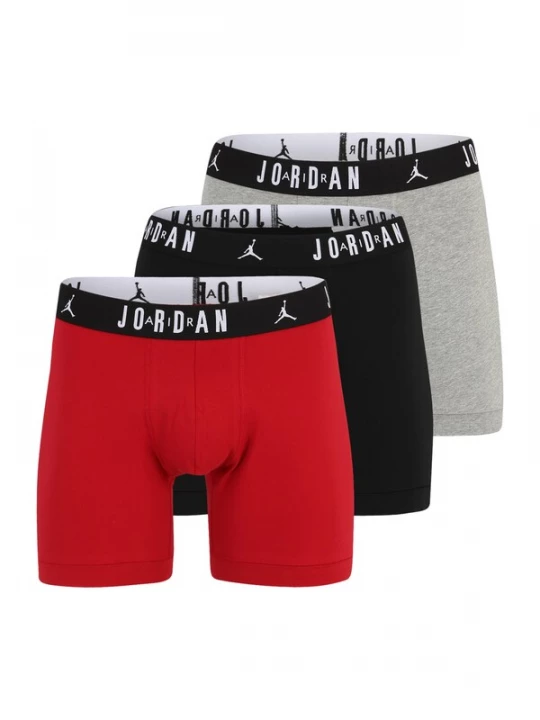 Obrázek produktu Jordan Boxerky 'FLIGHT Cotton Core Boxer Briefs'  šedý melír / červená / černá / bílá
