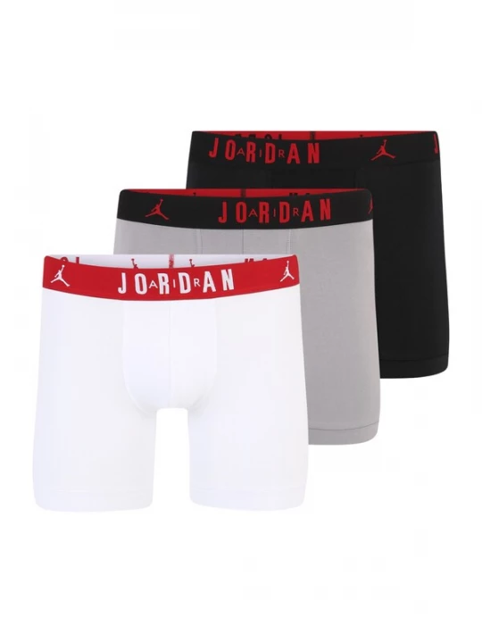 Obrázek produktu Jordan Boxerky 'FLIGHT Cotton Core Boxer Briefs'  šedý melír / červená / černá / bílá