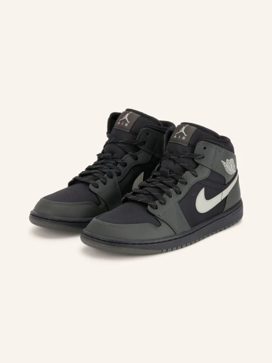 Obrázek produktu Jordan Kotníkové Tenisky Air Jordan 1 Mid Utility černá / světle šedá / tmavě šedá