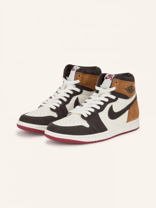 Obrázek produktu Jordan Kotníkové Tenisky Air Jordan 1 Retro High Og Love Letter tmavě hnědá / koňaková / bílá
