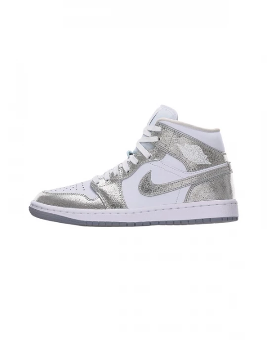 Obrázek produktu Jordan Kotníkové tenisky 'Air Jordan 1' stříbrná / bílá