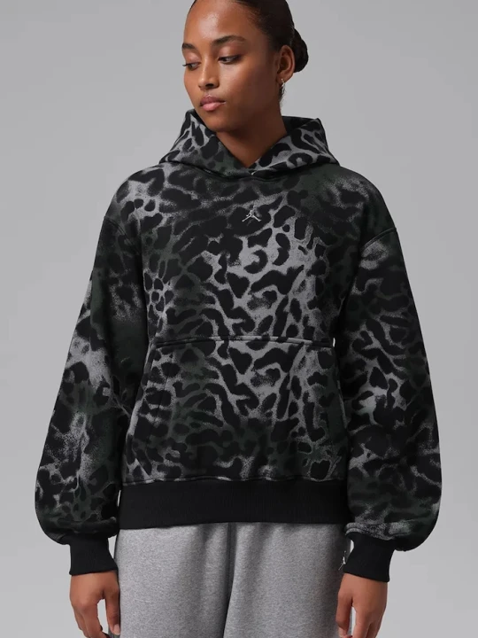 Obrázek produktu Jordan mikina s kapucí dámská s bavlnou Brooklyn Fleece černá