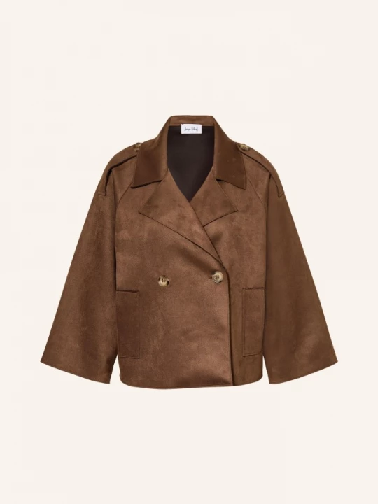 Obrázek produktu Joseph Ribkoff Trenchcoat V Koženém Vzhledu tmavě hnědá