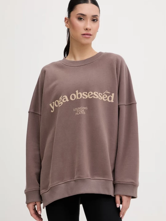 Obrázek produktu JOYINME oversize mikina dámská bavlněná s elastanem Kind hnědá