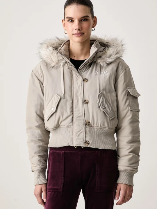 Obrázek produktu Juicy Couture bunda dámská CAMILLE REBELLE NYLON béžová