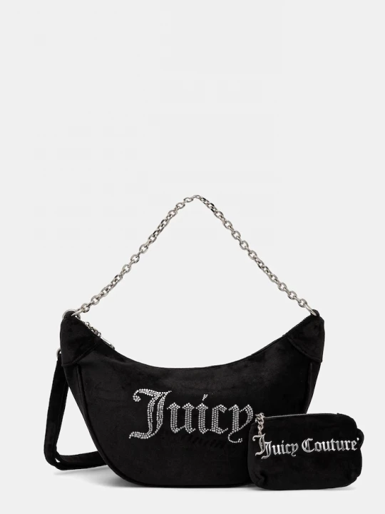 Obrázek produktu Juicy Couture kabelka rohlík dámská velurová Kimberly černá