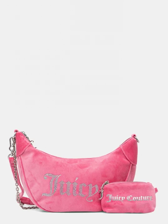 Obrázek produktu Juicy Couture kabelka rohlík dámská velurová Kimberly růžová
