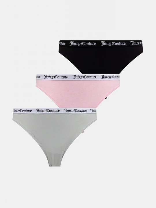 Obrázek produktu Juicy Couture kalhotky dámské bavlněné s elastanem DIDDY BRIEF PK 3-pack růžová