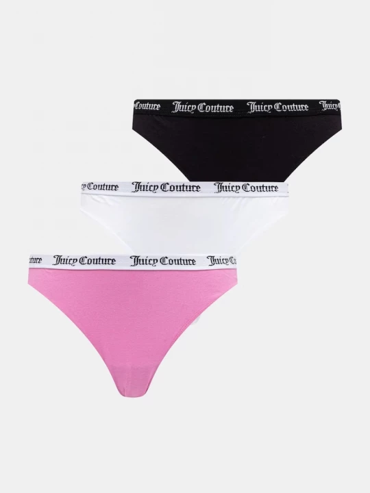 Obrázek produktu Juicy Couture kalhotky dámské bavlněné s elastanem DIDDY BRIEF PK 3-pack růžová