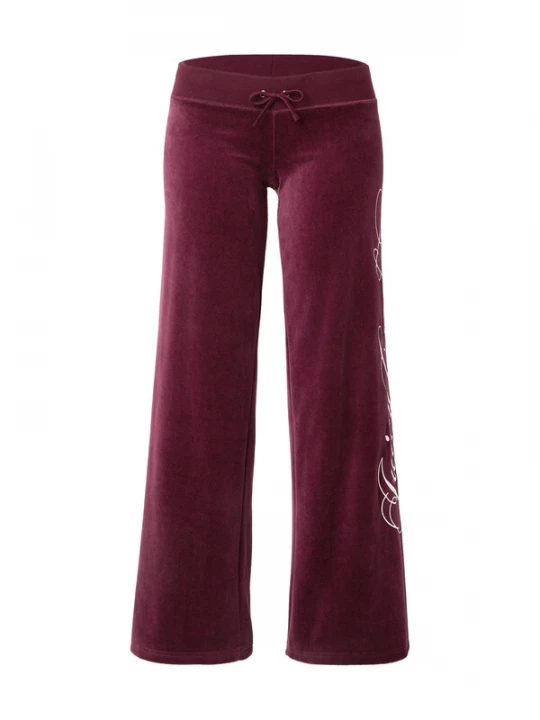 Obrázek produktu Juicy Couture Kalhoty vínově červená / bílá