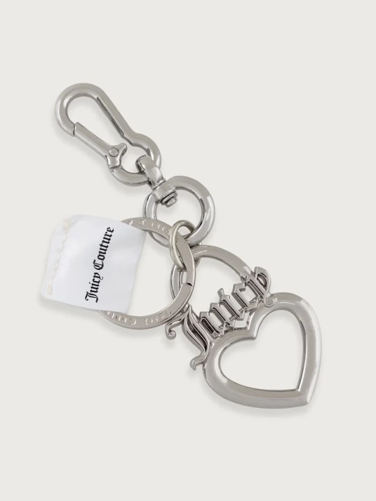 Obrázek produktu Juicy Couture klíčenka dámská kovová JUICY HEART stříbrná