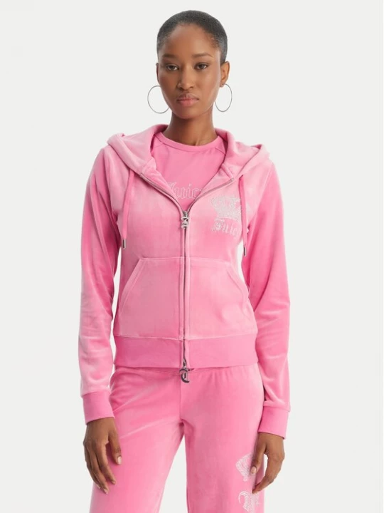 Obrázek produktu Juicy Couture Mikina Gothic Crown JCBAS126805 Růžová Slim Fit