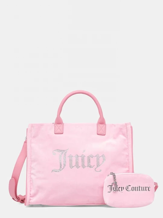 Obrázek produktu Juicy Couture nákupní taška dámská velurová Iris Velvet růžová