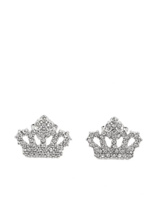 Obrázek produktu Juicy Couture Náušnice 'Crystal Motif Crown Stud' stříbrná